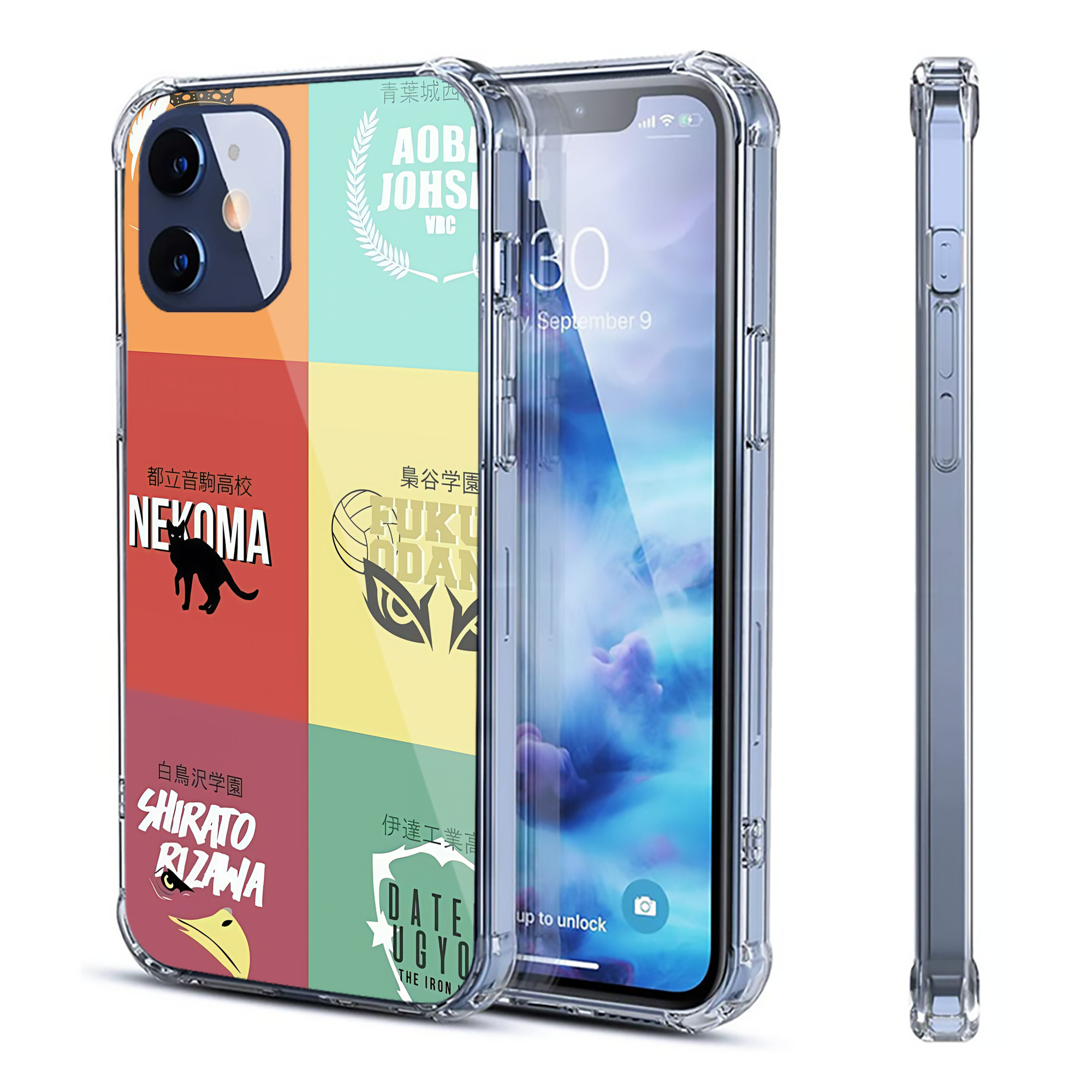 （画像用） ハイキュー!! Haikyu!! 【iPhone 12シリーズ対応】透明スマホケース（クリアソフトケース）